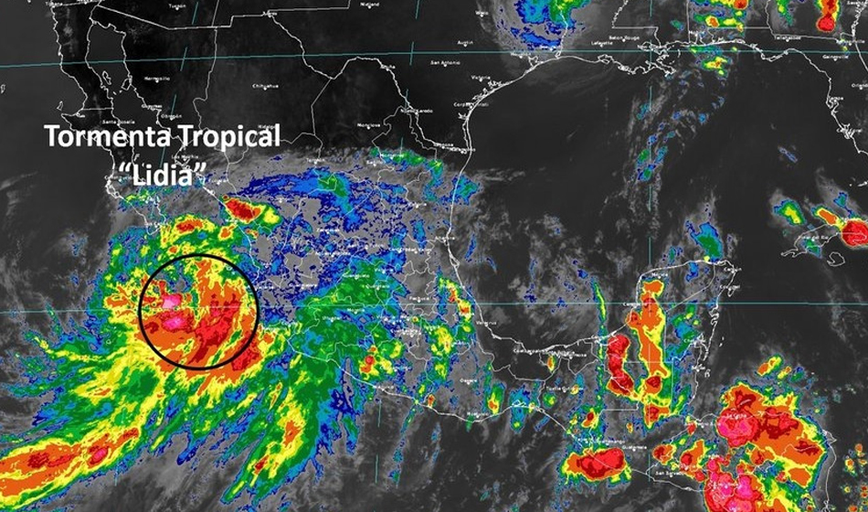 Tormenta tropical ‘Lidia’ en el Pacífico; hay alerta en varios estados