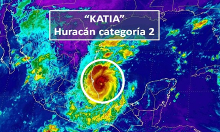 #Katia se convierte en Huracán categoría 2, tomando fuerza muy cerca de las costas de #Veracruz