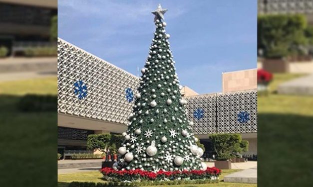 Árbol navideño de 4 millones de pesos para Cámara de Diputados.