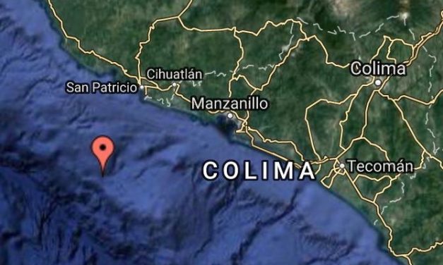 Sismo Moderado a 65 km al Suroeste de Cihuatlan, Jalisco