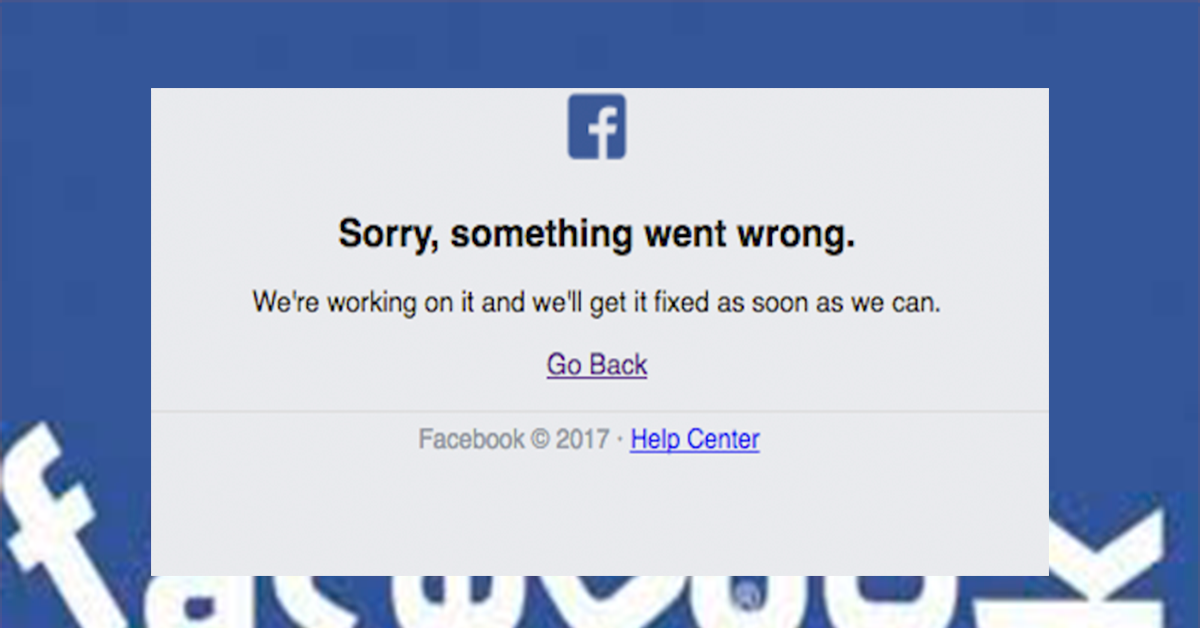 Facebook se cae