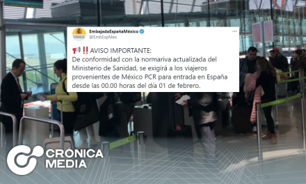 España pedirá prueba PCR negativa a viajeros de México