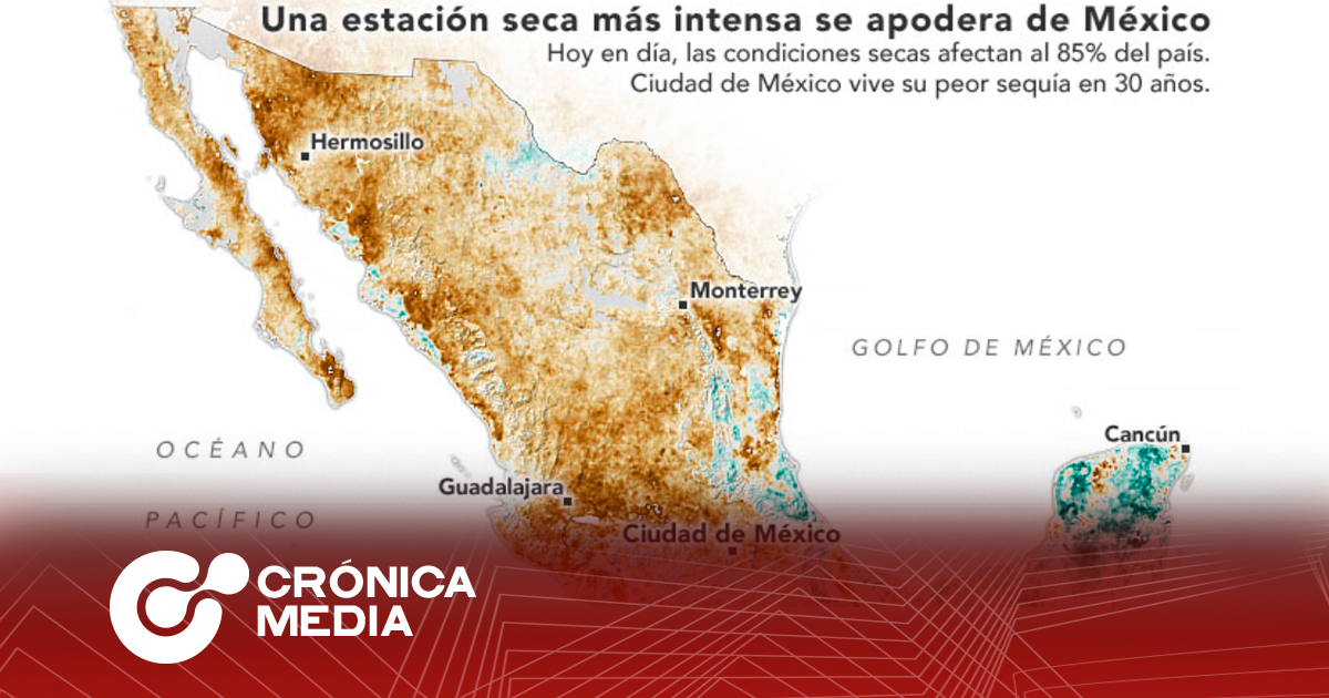La NASA alertó a México sobre la grave sequía que enfrenta