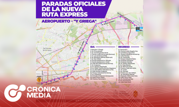 Nueva ruta al aeropuerto internacional de Monterrey
