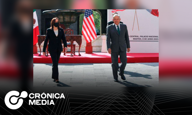 La vicepresidenta de EUA Kamala Harris se reune con AMLO